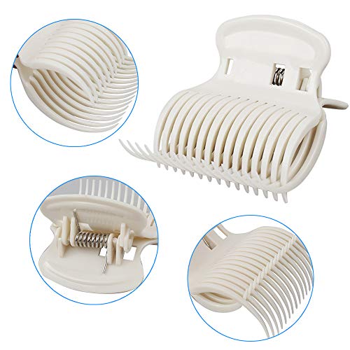 Aniann 18 Pieces Hot Roller Clips Plastic Hair Curler Claw Clips Replacement for Small, Medium, Large and Jumbo Hair Rollers (White) - Image 3
