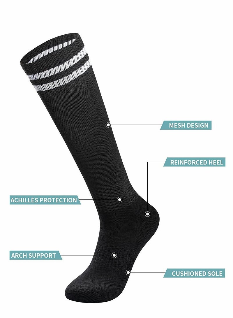 Generic 3 Pairs Men's Sports Socks Soccer Anti-slip Football Breathable Athletic Rugby Hockey Socks, One Size - Image 5