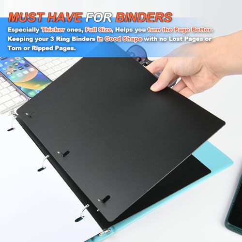 Homakover 1mm Thick Full Flat Sheet Lifters, Protect Binder Page Sheet for 11x8.5in 3-Ring & D-Ring Binders - 5 pcs - Image 5