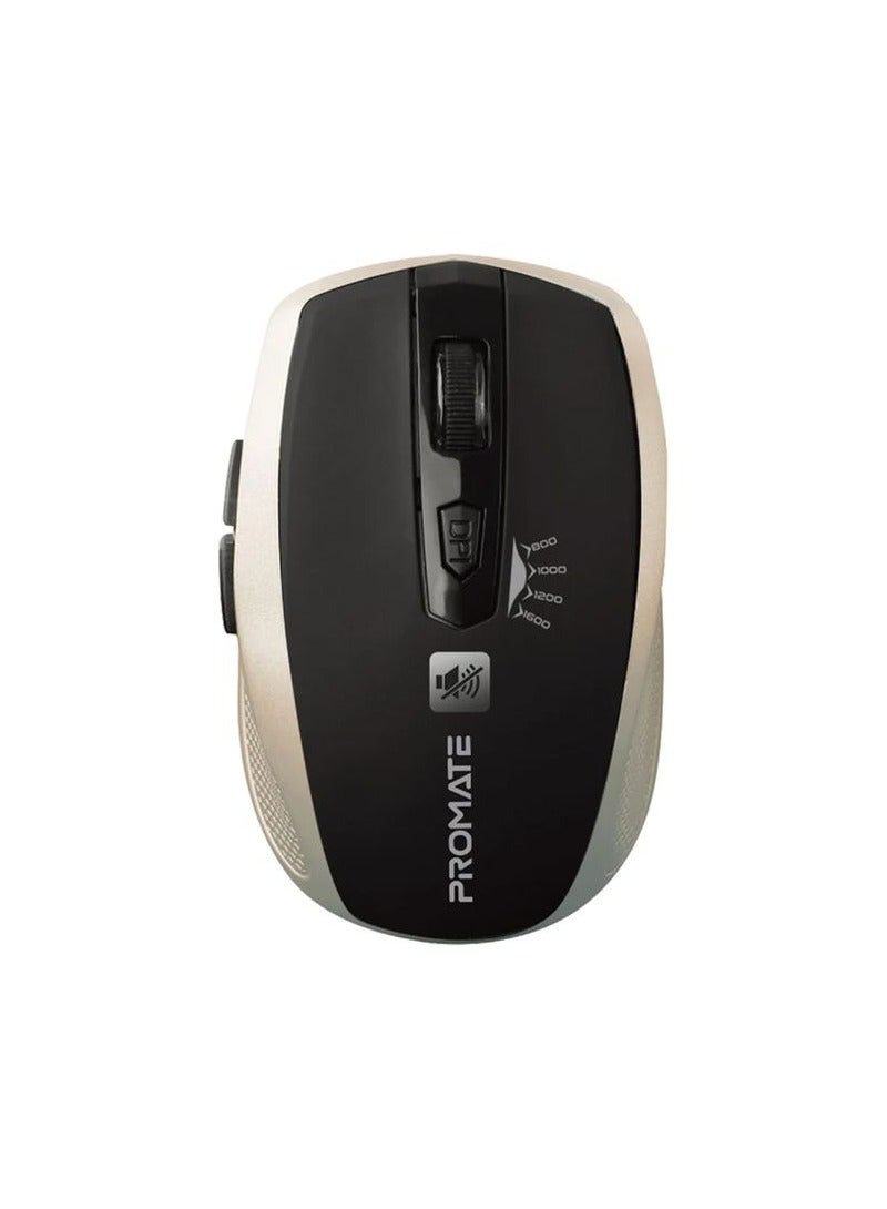 PROMATE Breeze Silent  streamlined Wireless Mouse Gold Color  - Image 1