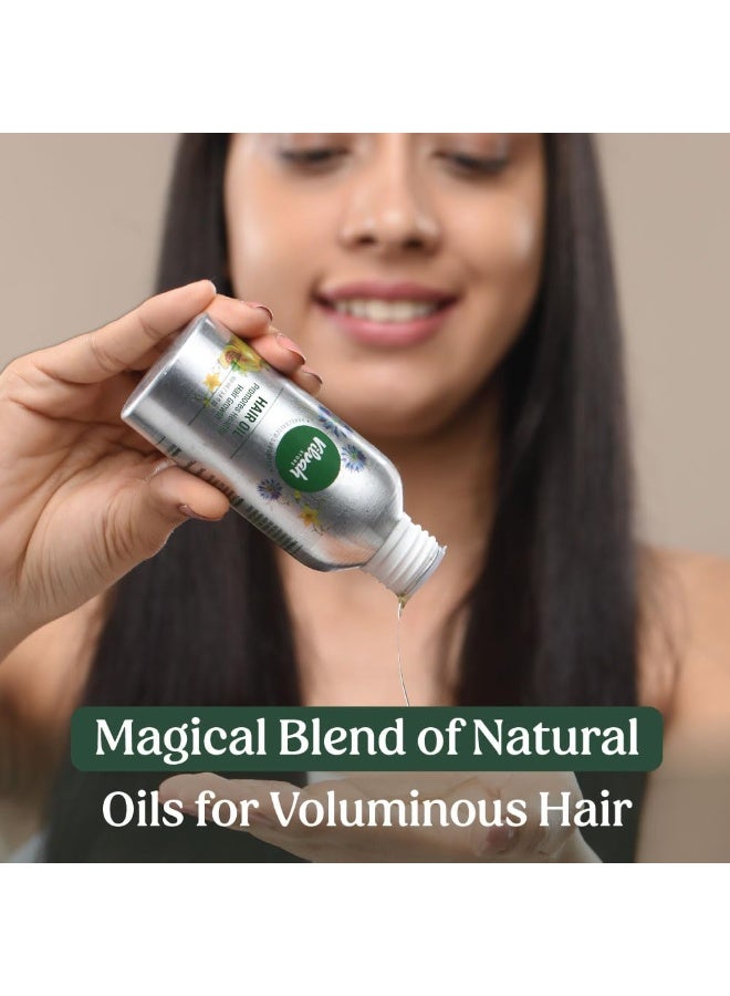 vilvah STORE Hair Oil With Black Seed Oil Extracts Reduces Hair Fall and Rejuvenate Hair and Scalp -100% Natural Oils - Vitamin E, 200ml - Image 2