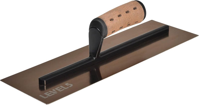 Level-5 14" x 4.75" 0.7 MM Flat Drywall Trowel | Triple-Hardened Stainless Steel, High-Impact Handle | Sheetrock Gyprock Wall-Board Plasterboard | 4-962 - Image 1