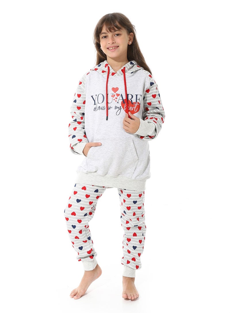 Caesar Printed CottonGirls Training Suit - Image 1