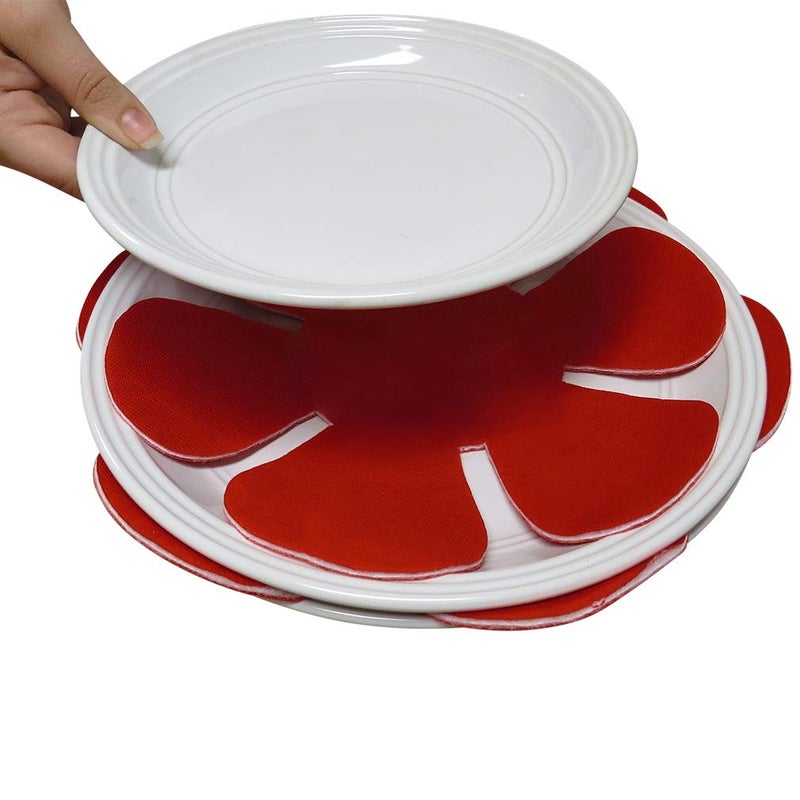 Evelots Pot and Pan Scratch Protectors for Stacking -12 Pack- Ceramic, Glass Cookware Divider, Nonstick Pad -Soft Anti-Slip Felt Separator - No Scratching or Marring When Stacking - 3 Convenient Sizes - Image 3