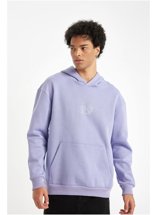 DeFacto Man Knitted Boxy Fit Hooded Long Sleeve Sweatshirt  - Image 5