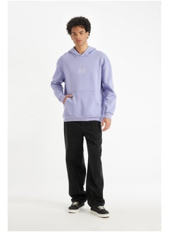 DeFacto Man Knitted Boxy Fit Hooded Long Sleeve Sweatshirt  - Image 3