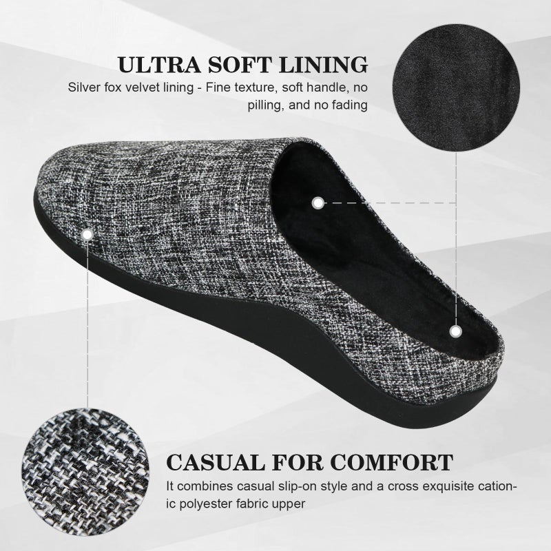 ERGOfoot Orthotic Slippers with Arch Support for Plantar Fasciitis Pain Relief, Comfortable Orthopedic Clog House Shoes with Indoor Outdoor Anti-Skid Rubber Sole - Image 4