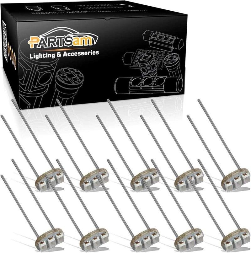 Partsam 10PCS Blue T4.7 Instrument Panel LED Light Gauge Cluster Bulbs Dashboard Indicator Lamp Repair Kit Compatible with Silverado Suburban Tahoe Trailblazer Yukon 2003 2004 2005 2006 - Image 1