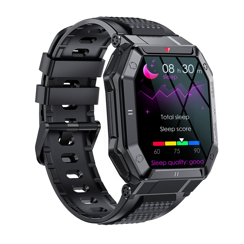Lemfo Smart Watch with 1.85 IPS Screen Military-Grade Body for Outdoor Sports - BT Call 350mAh Battery Fitness Tracker for Health Monitoring - Image 1