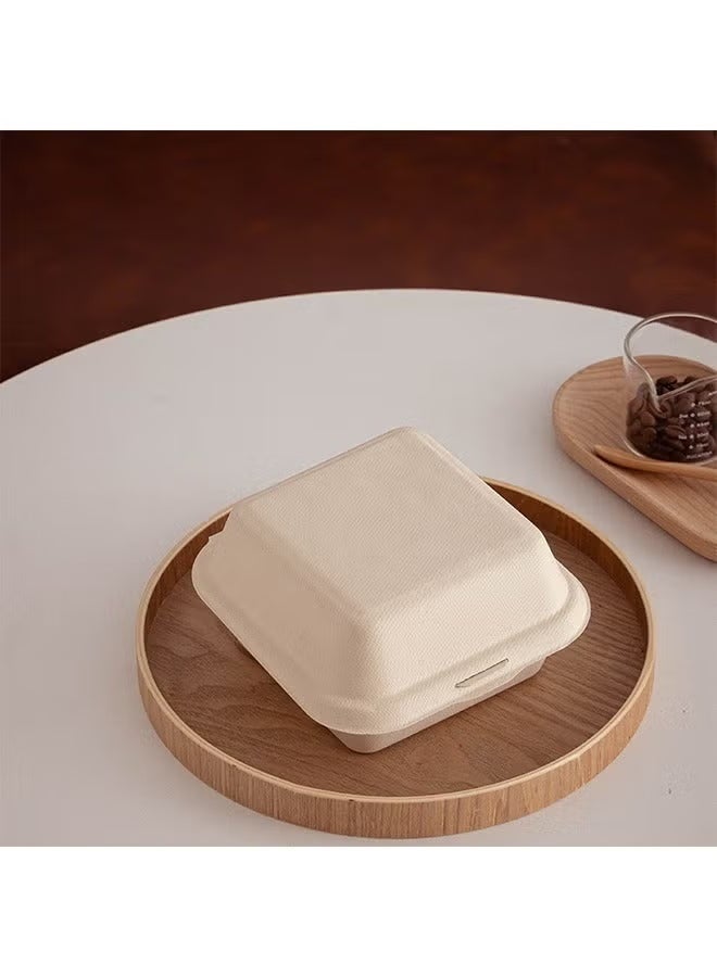 Hoasis 20 Pieces Disposable Cake Burger Box, Food Container for Cookies Pudding Pie Sandwich, Takeaway Lunch Box for Outdoor Picnic (Beige) - Image 3