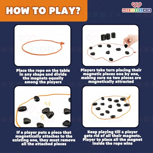 Wembley Sizzle Magnet Game for Boys & Girls | Strategy Board Game for Adults Family | Classic Birthday Gift Night Game for Teens 15+ Years 2–4 Players | Travel-Friendly Magnetic Attraction Toys - Image 4