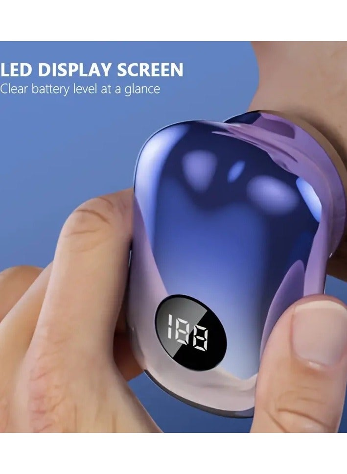 ORiTi Mini Shaving Razor, Sharp Electric Shaver, Portable Fast Charging Ultra-long Standby Mini Electric Shaver, Holiday Gift Sliver color - Image 4