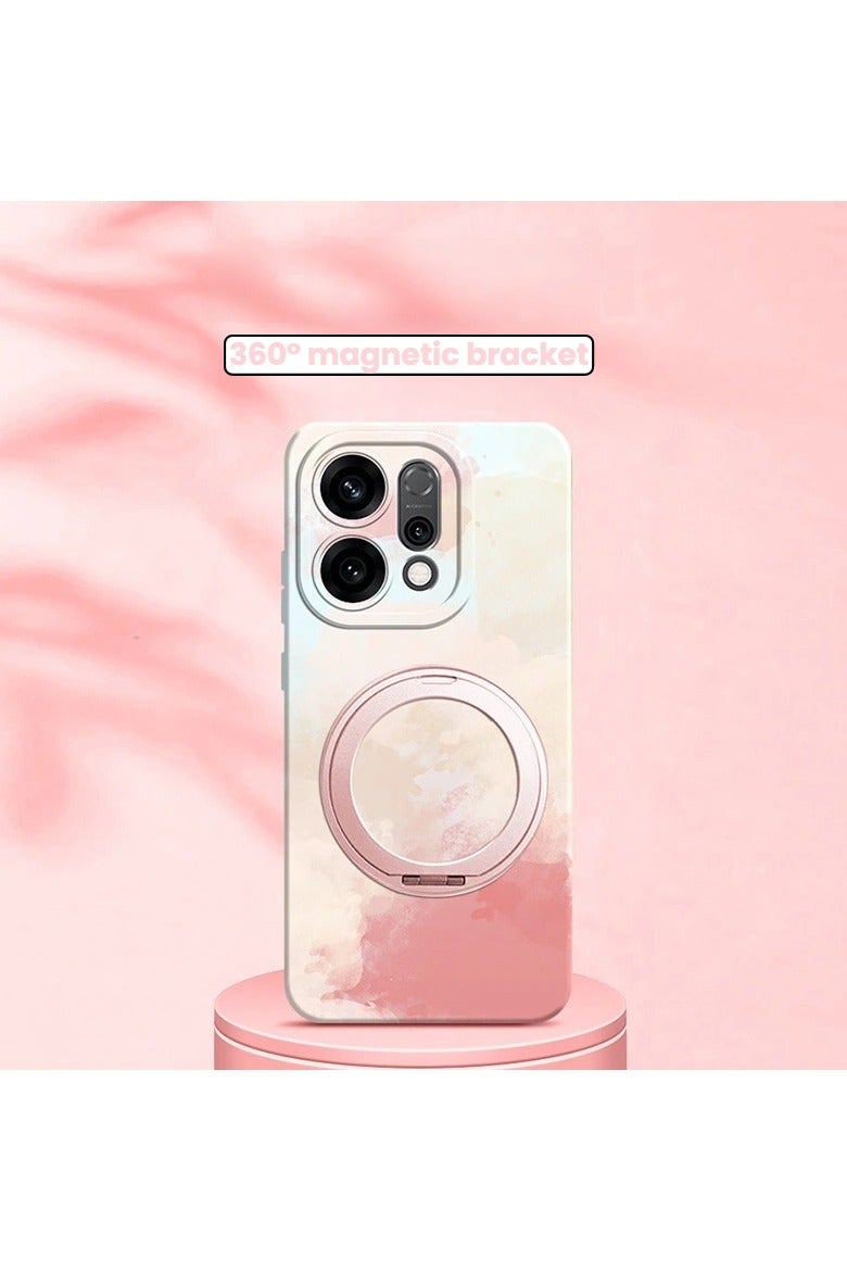 Compatible with OPPO Reno14 Pro phone case, customised colourful design, 360-degree rotating stand, full-coverage protective case. - Image 2