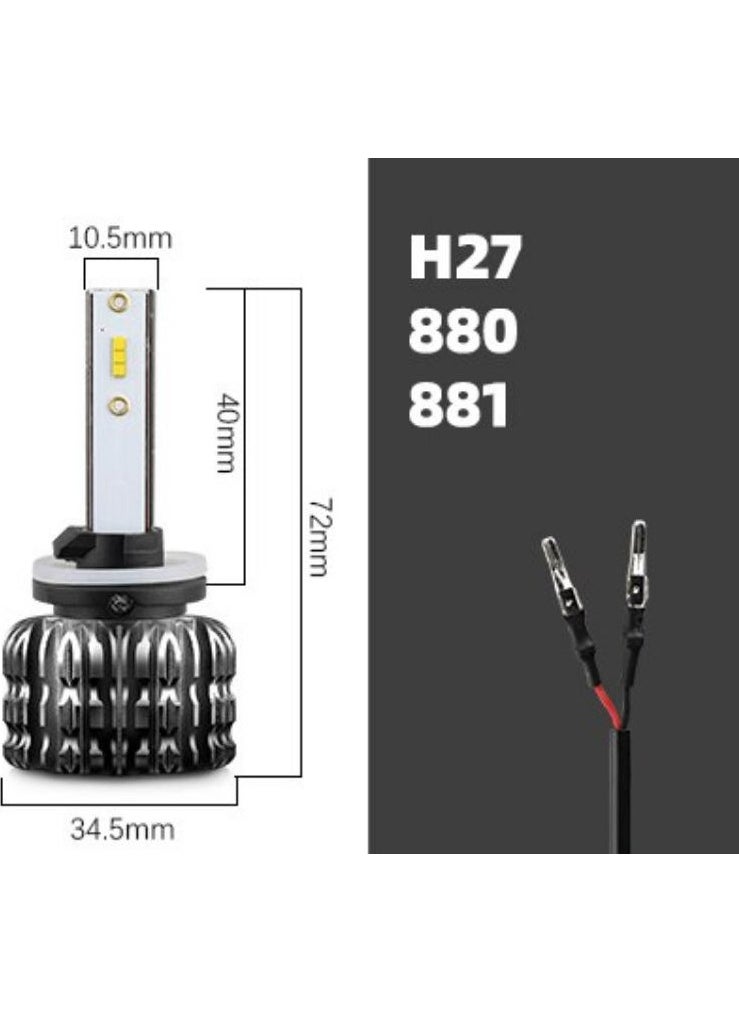 Femex Eco Power Series H27 Lightning Effect Led Xenon 6000 Lumen Fanless  - Image 3