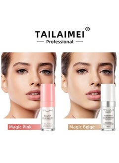 TLM TLM Beauty Set: Color-Changing Foundation + Concealer + Lightweight Moisturizing BB Cream + 2 Temperature-Activated Liquid Blushes, Suitable for All Skin Types and Tones  - Image 4