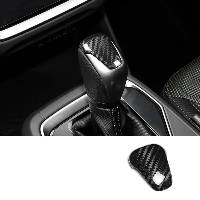 suupar Real Carbon Fiber Gear Shift Knob Cover Trim for Subaru Crosstrek 2024 2025 2026Forester 2025 2026Outback 2025 2026 for Subaru Accessories 2025 2026 Black - Image 1