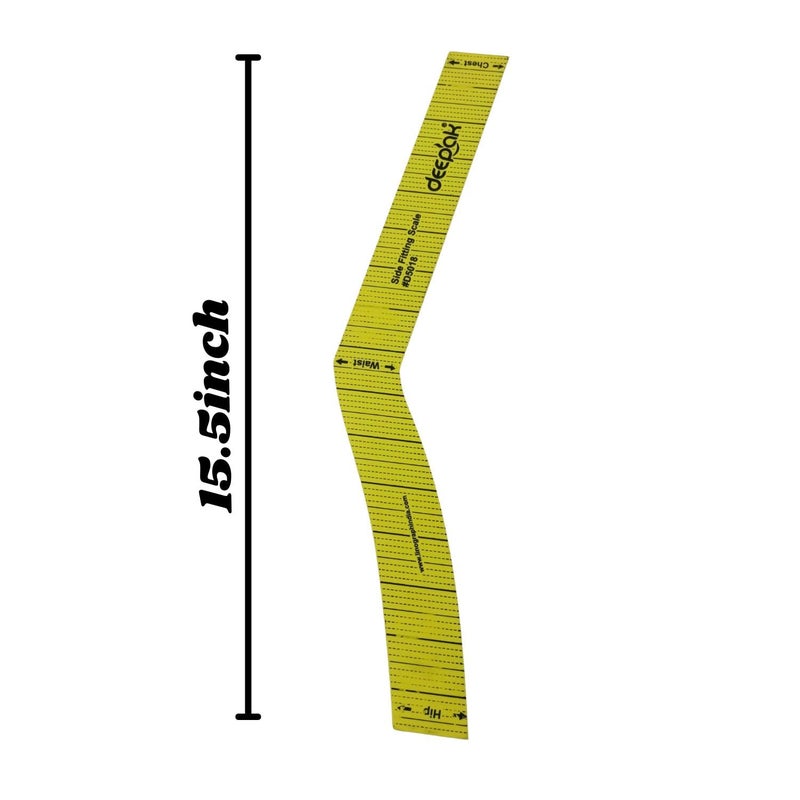 LECRAFT Deedek Curve Ruler Set, Vary Form Ruler and French Curve, 3-Piece Measuring Tools, Yellow - Image 2