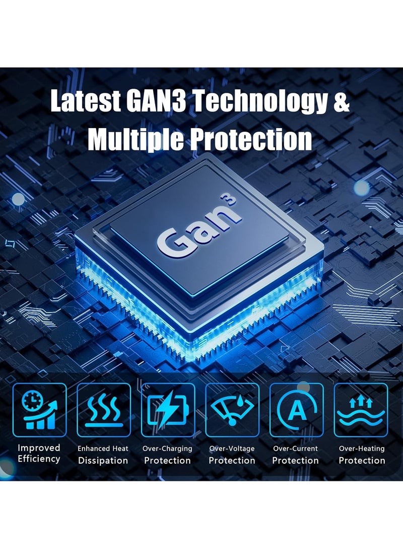 Generic - 268W GaN USB-C Charging Station with 8 Ports, High-Power Desktop Charger for Multi-Device Fast Charging, 100W PD0 Output for MacBook Pro, iPhone, Galaxy, and More, Ideal for Travel and Home Use - Image 1