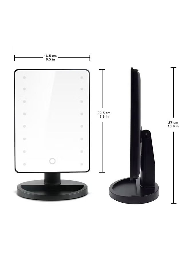 بيوينتي ضوء مكيف محمول مرآة أسود - Image 5