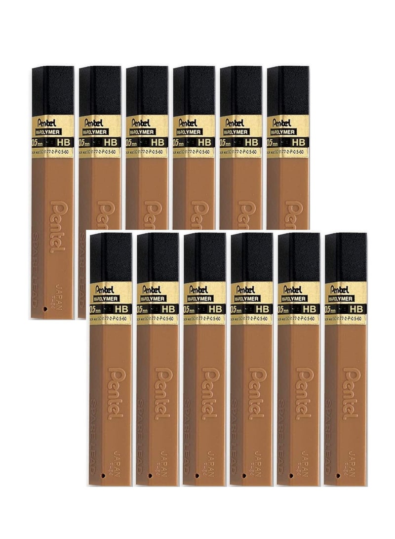 Pentel 12-Pack Lead Pencils 0.5mm Thickness - Image 1