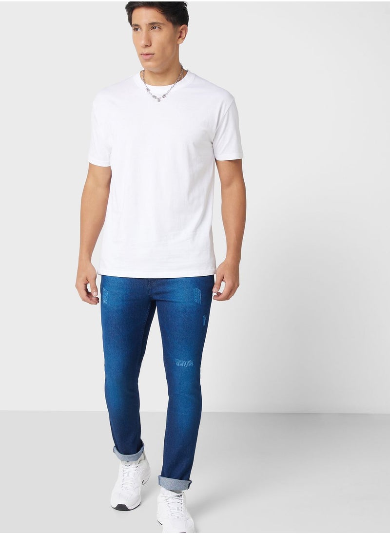Seventy Five - Slim Fit Washed Jeans - Image 1