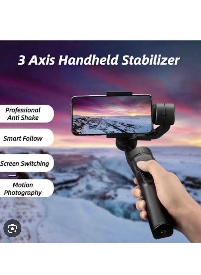 3-Axis Handheld Gimbal Smartphone Stabilizer Foldable Anti Shake Phone Gimbal with Face Tracking Rechargeable Battery for Vlogging Live Streaming Video Recording Content Creation - Image 3
