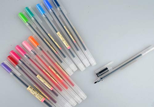 bouti1583 Gel Pens [0.5mm] 12 Colors Pack Ink Ball Point Pen For Office School Stationery Supply - Image 4