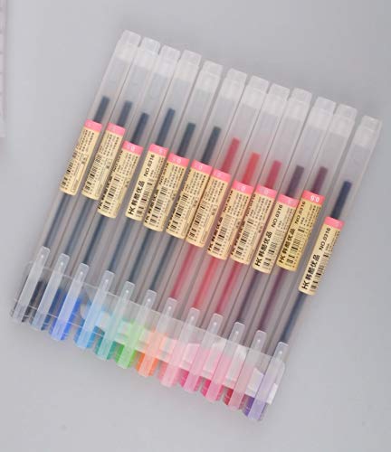 bouti1583 Gel Pens [0.5mm] 12 Colors Pack Ink Ball Point Pen For Office School Stationery Supply - Image 2