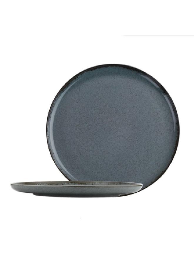 Kutahya Moderna Porcelain Round Flat Dinner Plate Blue Grey 15cm MOD15DU730P01