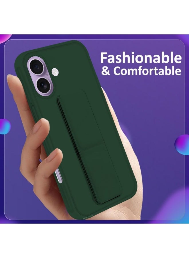 Case for iPhone 17 Back Stand Case Magnetic Car Holder Soft Silicone Case Horizontal and Vertical Kickstand Cover Full protection Case for iPhone 17 - Image 4