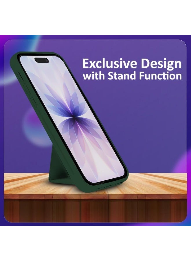 Case for iPhone 17 Back Stand Case Magnetic Car Holder Soft Silicone Case Horizontal and Vertical Kickstand Cover Full protection Case for iPhone 17 - Image 5