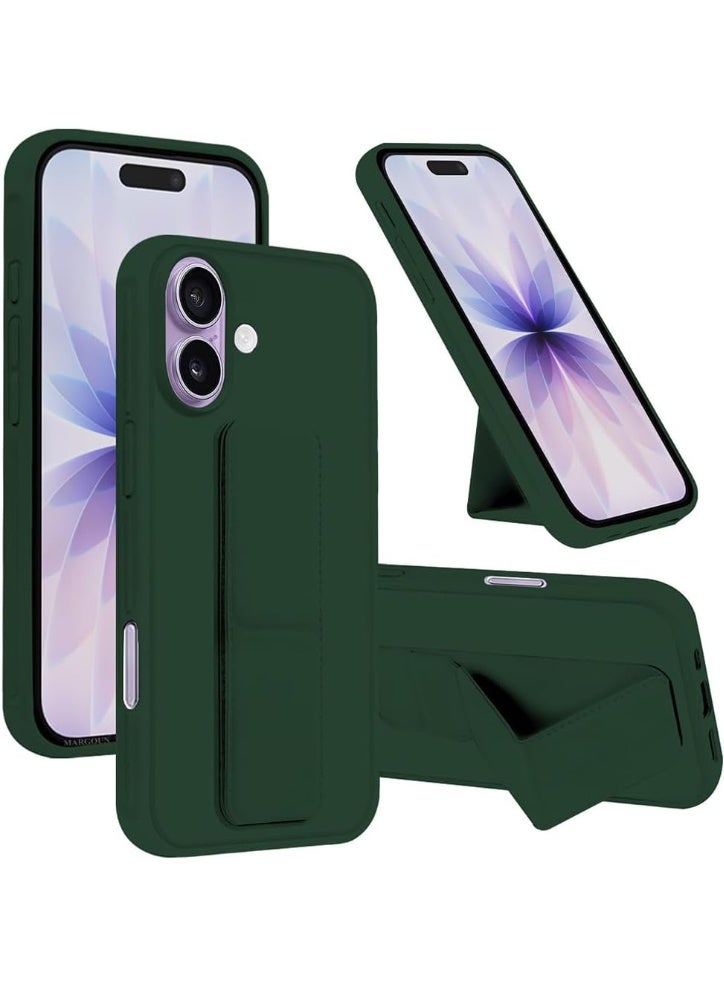 Case for iPhone 17 Back Stand Case Magnetic Car Holder Soft Silicone Case Horizontal and Vertical Kickstand Cover Full protection Case for iPhone 17 - Image 1