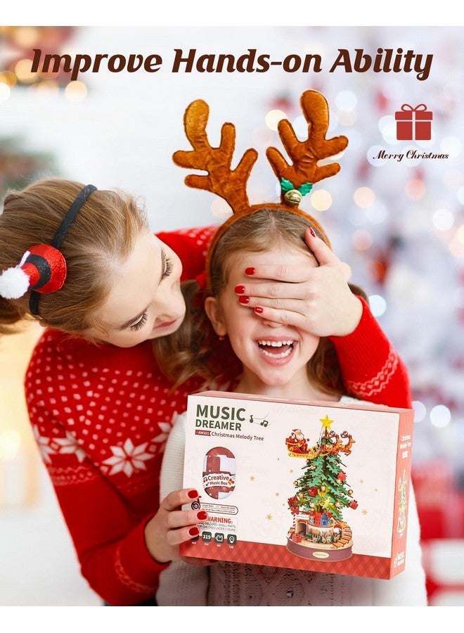 Robotime 3D Puzzles For Adults Wooden Music Box With Led Diy Model Christmas Tree Building Kit For Kids Hobby Crafts Unique Home Decor - Image 3