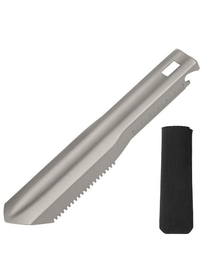 Generic Ultralight Titanium Hand Shovel Multi Tool Backpacking Trowel with Carrying Pouch for Gardening Hiking Camping Digging  - Image 1