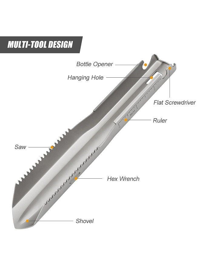 Generic Ultralight Titanium Hand Shovel Multi Tool Backpacking Trowel with Carrying Pouch for Gardening Hiking Camping Digging  - Image 4