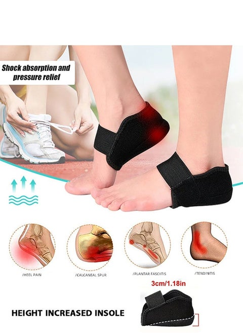 1 Pair Height Increase Insoles for Men & Women, 3cm Heel Cushions, Soft Shoe Inserts (Size 41-45)