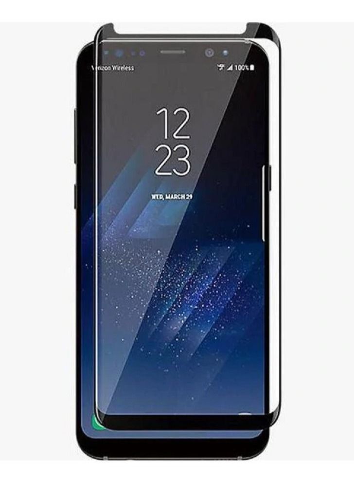واقي شاشة Samsung Galaxy S8 مضاد للخدش من الزجاج المقوى المنحني ثلاثي الأبعاد مقاس 5.8 بوصة - Image 3