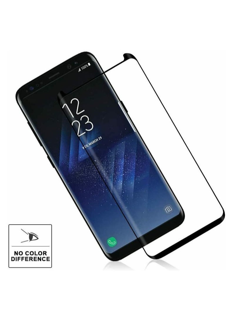 واقي شاشة Samsung Galaxy S8 مضاد للخدش من الزجاج المقوى المنحني ثلاثي الأبعاد مقاس 5.8 بوصة - Image 4