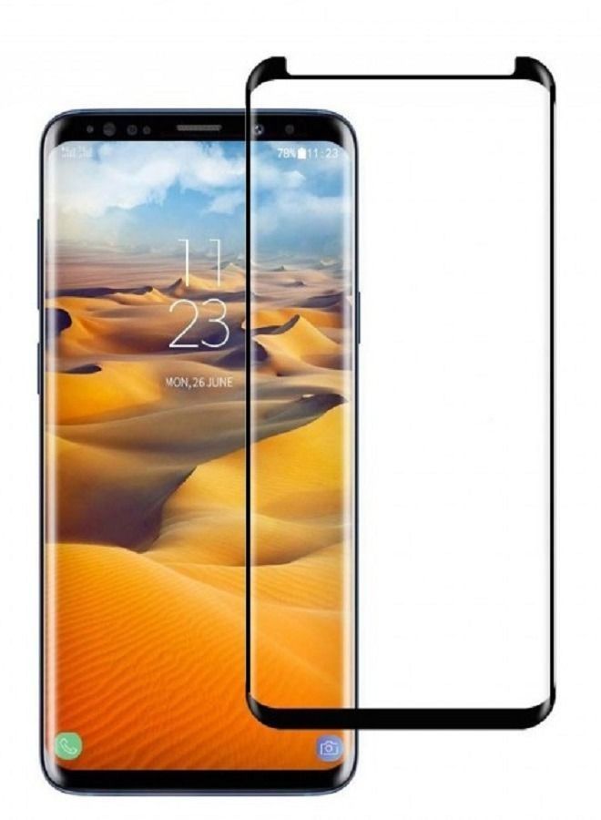 واقي شاشة Samsung Galaxy S8 مضاد للخدش من الزجاج المقوى المنحني ثلاثي الأبعاد مقاس 5.8 بوصة - Image 1