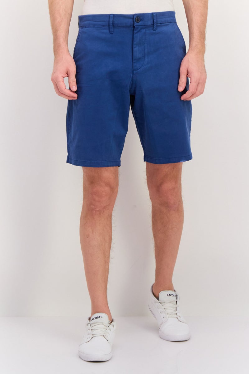 GAP Men Plain 10 Inseam Basic Shorts, Sea Blue - Image 1