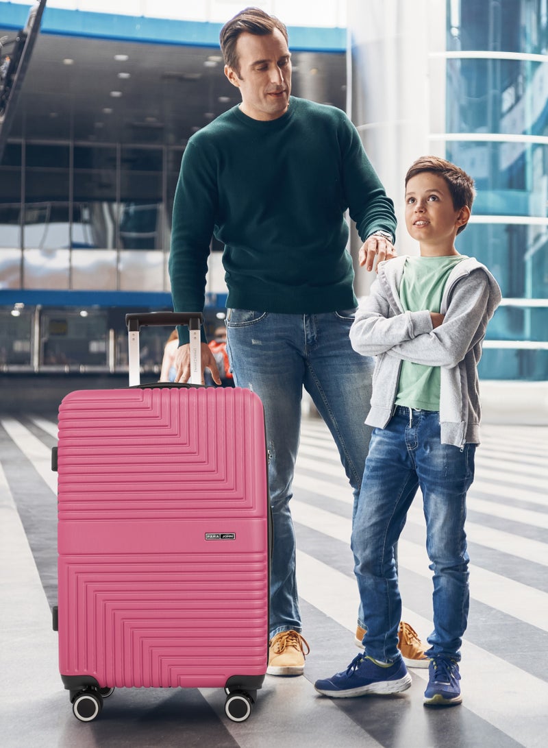 PARAJOHN Strato Lightweight ABS Hard Side 8 Spinner Wheels Luggage checked-in Trolley Bag with Lock 28 inch - Pink - Image 5