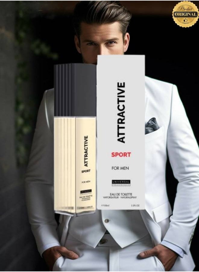يو إف عطر اتراكتيف سبورت للرجال 100 مل  - Image 1