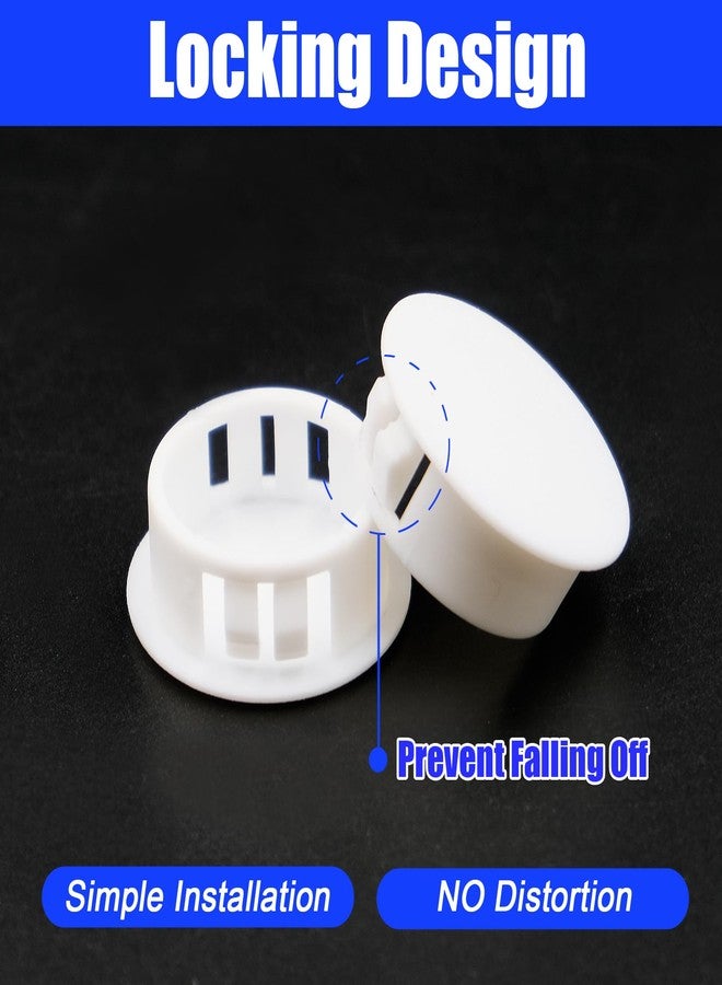 uillcuet 5Pcs 2"(50mm) White Plastic Hole Plugs, White Hole Plugs Hardware Plugs for Round Holes, Knockout Plugs Screw Hole Plugs for Reserved Holes in Kitchen Cabinet - Image 4