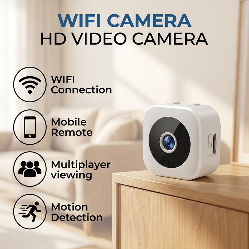 White M5 Wireless Security Camera 360 Degree Pan Tilt HD Night Vision Two Way Talk Motion Alert Real Time Monitoring WiFi for Home Office - Image 1