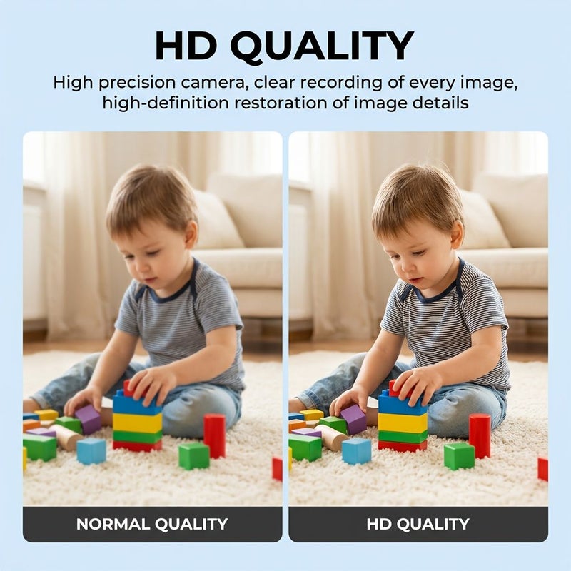 White M5 Wireless Security Camera 360 Degree Pan Tilt HD Night Vision Two Way Talk Motion Alert Real Time Monitoring WiFi for Home Office - Image 5