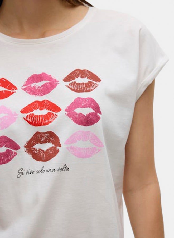 VERO MODA VERO MODA Womens Cysma Shortsleeve O-Neck T-Shirt Juniors  - Image 4