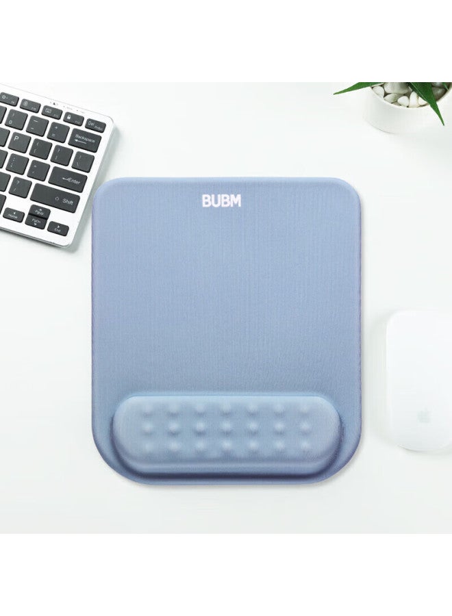 Bubm Memory Foam Wrist Pad, Mouse Pad, Wrist Rest, Cute Creative Simple Silicone Laptop Mouse Wrist Support, Hand And Wrist Pad For Men And Women, Jsm-b Smog Blue - Image 2