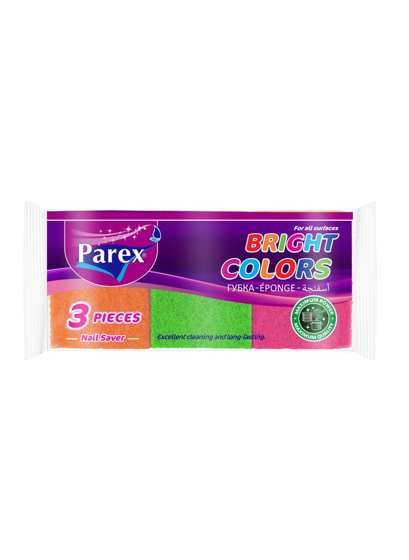 Parex - PAREX SPONGE BRIGHT COLOR NAIL SAVER -3 PIECES - Image 1