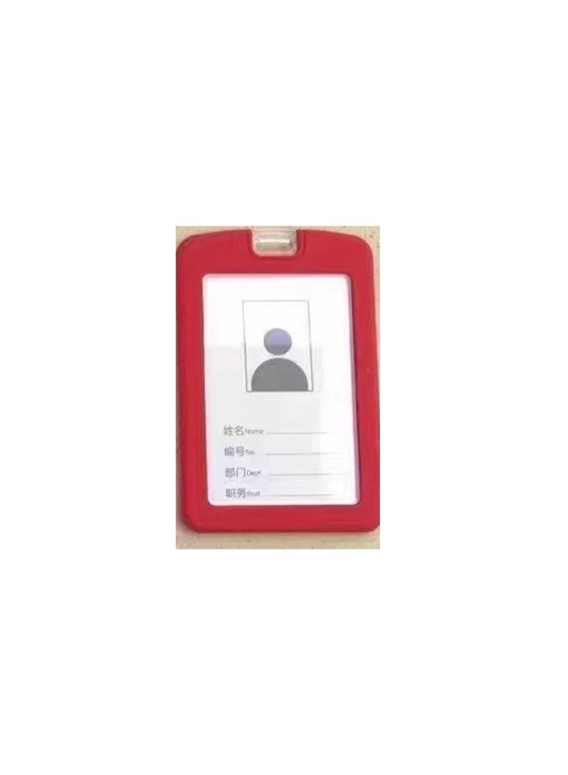Kalon 10pcs ID card Badge Holder Read Vertical With Lanyard Clear Cover Vertical Card Protector for Office, School & Events Waterproof ID card cover Pack OF 10PCS  - Image 2