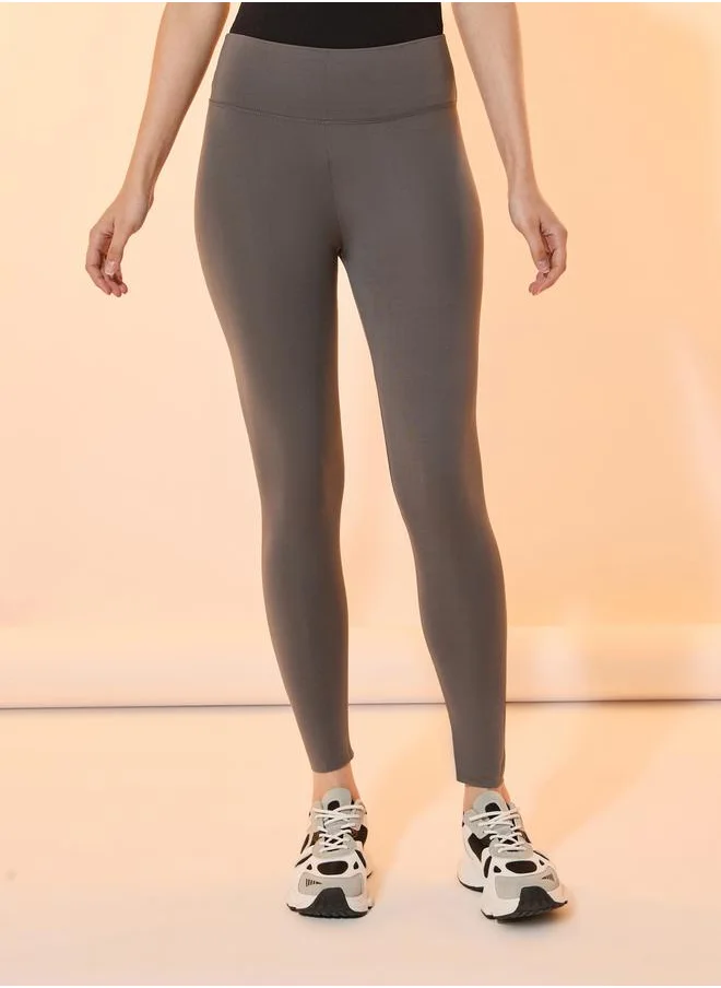 Styli Elastic Waistband Basic Leggings